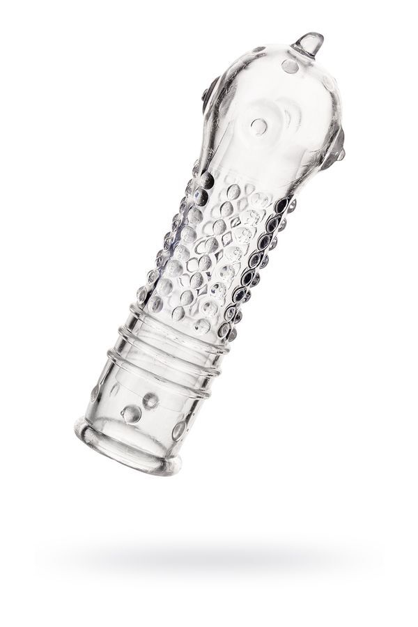 Tırtıklı Noktalı Şeffaf 14.7cm Penis Kılıfı