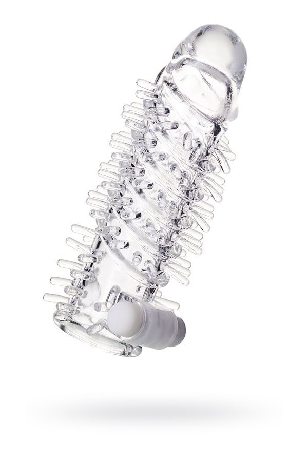 Ucu Dolgulu Titreşimli Tırtıklı 13.4cm Penis Kılıfı