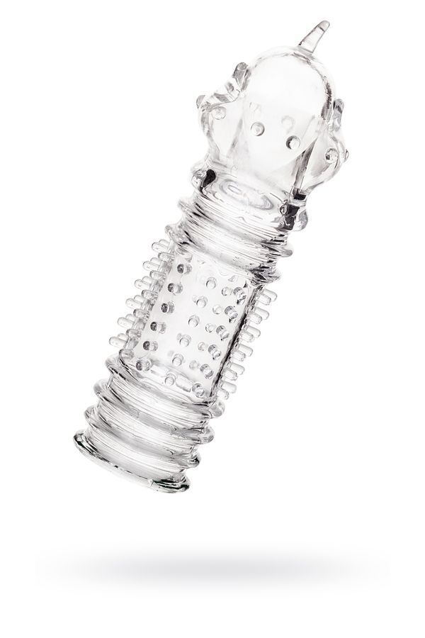 Tırtıklı Noktalı Şeffaf 15.3cm Penis Kılıfı