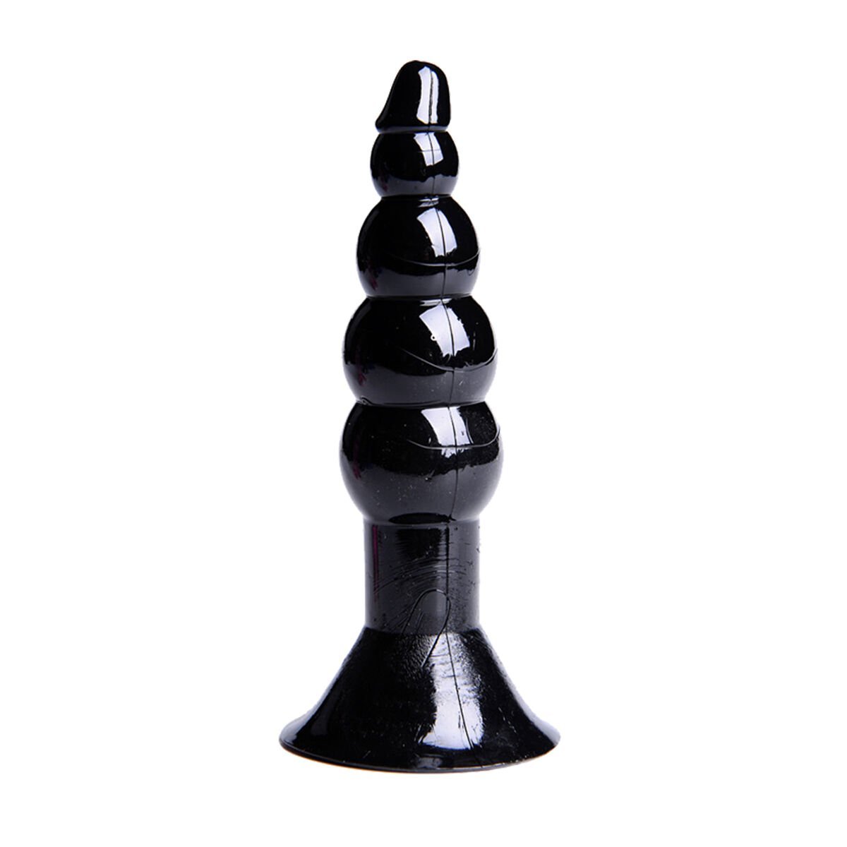 Boğumlu Vantuzlu 11.5cm Anal Tıkaç - Siyah