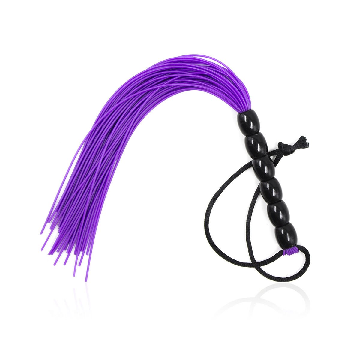 Tüylü Silikon 23cm Mini Kırbaç - Mor