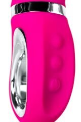 Boğumlu Tutma Kulplu 10 Modlu Çok Fonksiyonlu Modern Vibratör 20cm Pembe